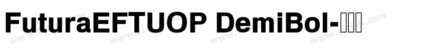 FuturaEFTUOP DemiBol字体转换
